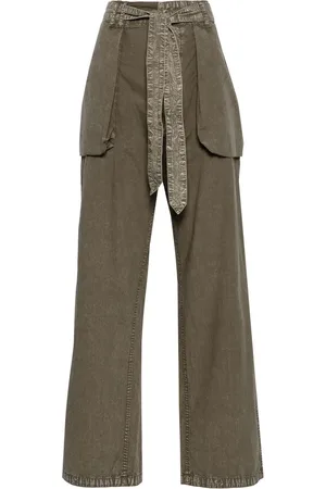 R13 Pantalones cargo con cinturón