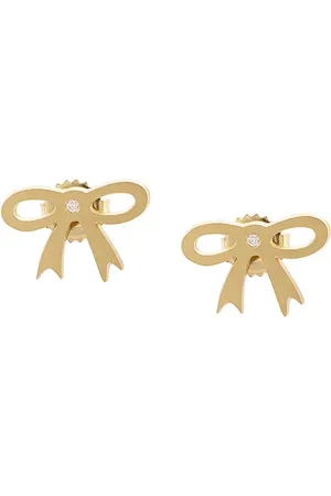 Irene Neuwirth Aretes en oro de 18kt con detalle de lazo