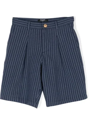 Balmain Shorts de vestir con pinzas con rayas