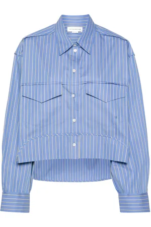 Victoria Beckham Camisa corta con rayas estampadas