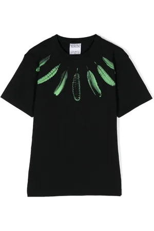 MARCELO BURLON Playera con estampado de plumas