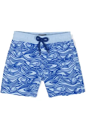 Vilebrequin Shorts de playa con peces afelpados