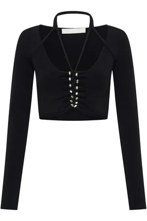 DION LEE Top con cuello halter