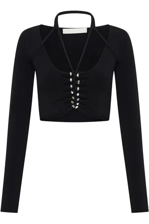 DION LEE Top con cuello halter