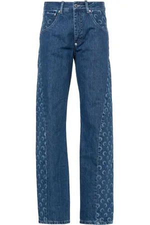 Marine Serre Jeans rectos Deadstock