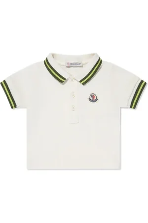 Moncler Playera tipo con bordes de rayas