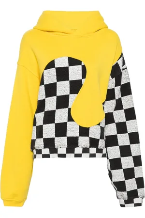 ERL Hoodie con paneles y motivo de cuadros