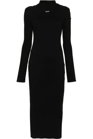 OFF-WHITE Vestido Off Stamp Rib Round