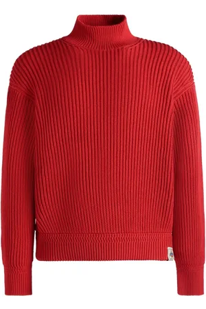 Bally Suéter tejido de canalé con cuello de tortuga