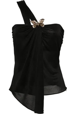 BLUMARINE Top sin mangas con broche de mariposa