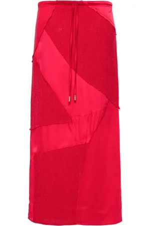 Cult Gaia Falda midi con diseño patchwork