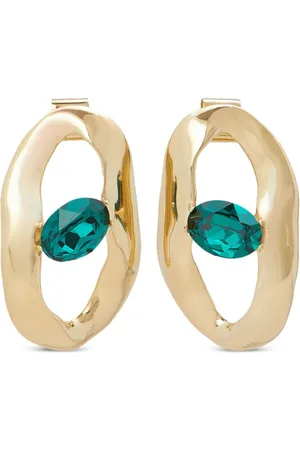 Marni Aretes asimétricos con detalles de cristal