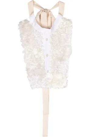Plan C Top bordado con lentejuelas y cuello halter