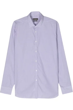 corneliani Camisa con estampado de cuadros mini
