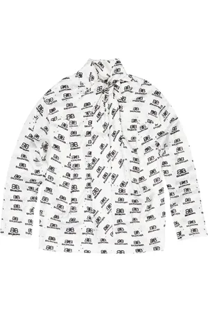 Balenciaga Blusa de seda con logo estampado