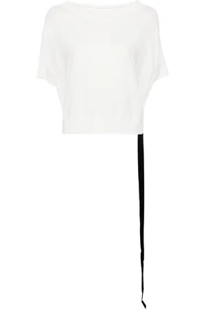 Rick Owens Top tejido con cuello barco