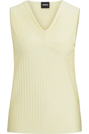 HUGO BOSS Top con cuello en V