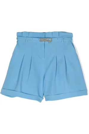 Pinko Shorts con pinzas y placa del logo