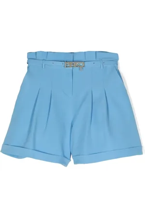 Pinko Shorts con pinzas y placa del logo