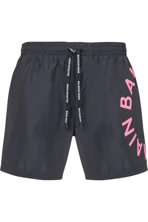 Balmain Shorts de playa con logo estampado