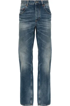 Saint Laurent Jeans rectos con tiro bajo