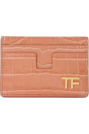 Tom Ford Tarjetero con efecto de piel de cocodrilo
