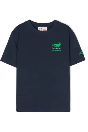 MC2 SAINT BARTH Playera con bordado de cocodrilo