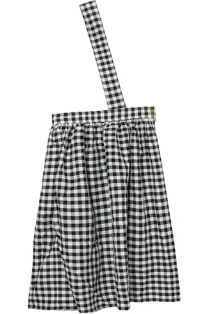 Comme des Garçons Falda midi con estampado de cuadros gingham