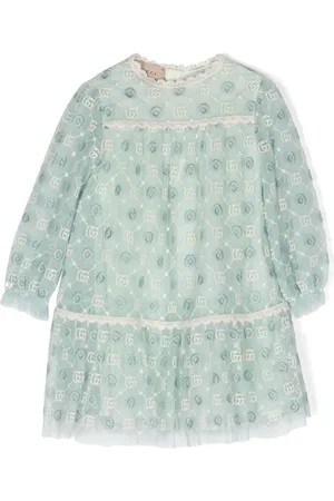 Gucci Vestido de malla con motivo Interlocking G