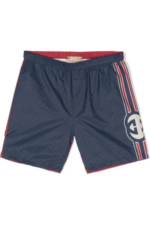 Gucci Shorts de playa con G entrelazada