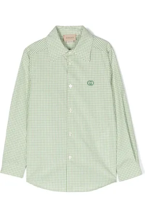 Gucci Camisa con estampado de cuadros