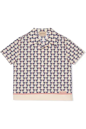 Gucci Camisa manga corta con ballenas estampadas