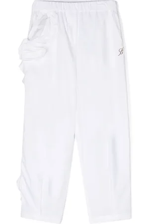 MISS BLUMARINE Pantalones capri con aplique floral