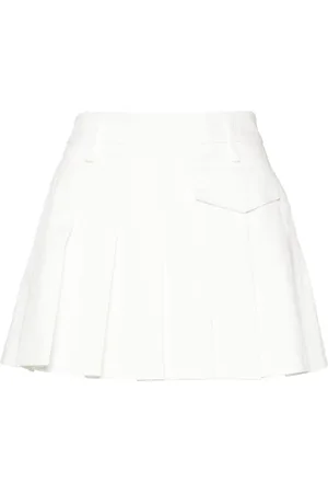 BLANCA Falda corta con detalle plisado