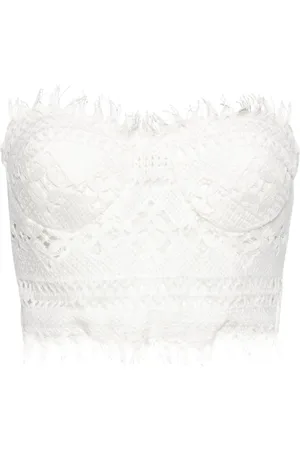 ERMANNO SCERVINO Blusa corta con bustier de crochet
