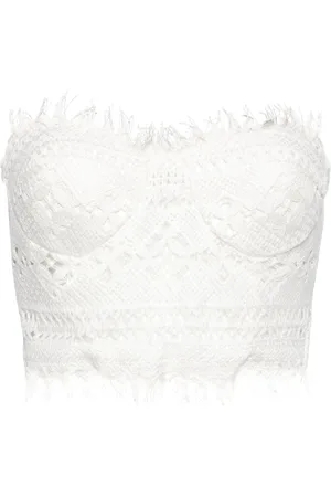 ERMANNO SCERVINO Blusa corta con bustier de crochet
