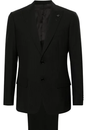 LARDINI Traje con motivo de rayas diplomáticas y botones