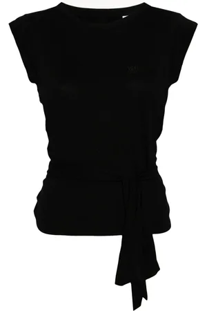 Vetements Strap-detail cap-sleeves T-shirt