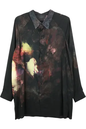 YOHJI YAMAMOTO Camisa manga larga con estampado abstracto