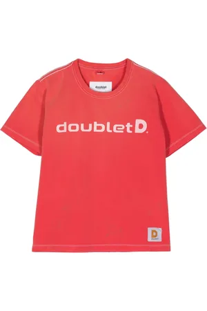 DOUBLET Playera con cuello redondo y logo estampado