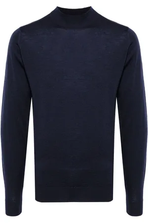 JOHN SMEDLEY Suéter de tejido fino con cuello falso