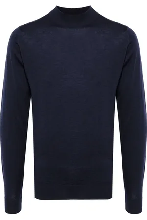 JOHN SMEDLEY Suéter de tejido fino con cuello falso