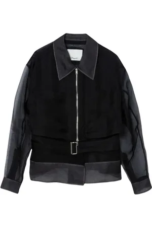 3.1 Phillip Lim Chamarra de seda con cinturón