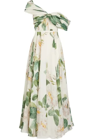 Giambattista Valli Vestido largo de seda Giant Bloom