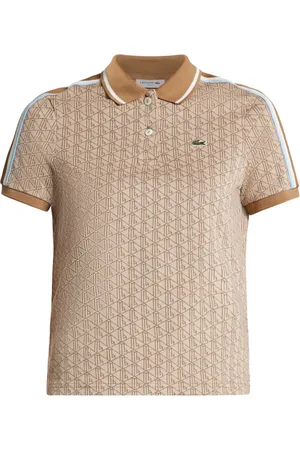 Lacoste Playera tipo polo con monograma en jacquard