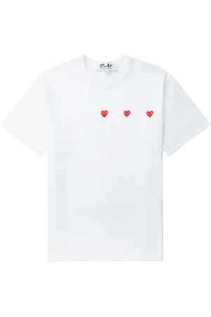 Comme des Garçons Playera Triple Hearts