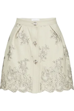 Giambattista Valli Falda corta con motivo floral en jacquard