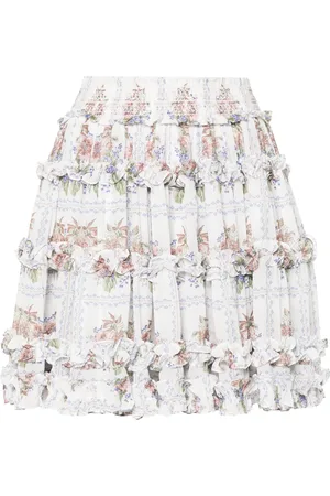 Needle & Thread Falda corta con volantes y estampado floral