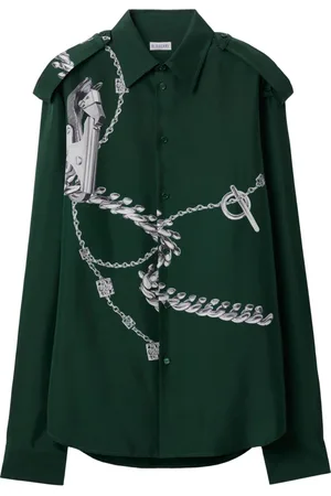 Burberry Camisa de seda con estampado Knight Accessories