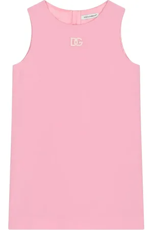 Dolce & Gabbana Vestido sin mangas con logo DG bordado